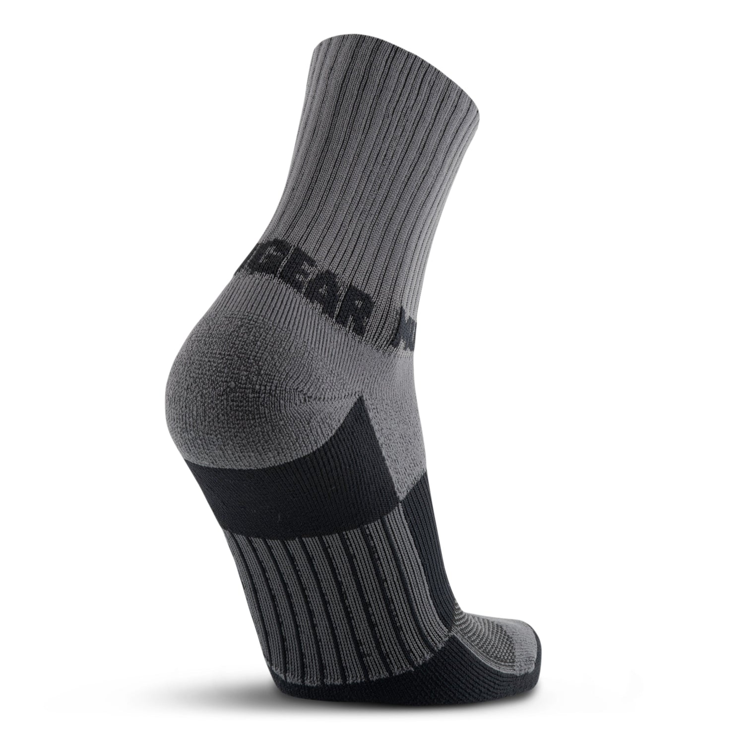 5" Crew Height Trail Running Sock (Gray/Black)