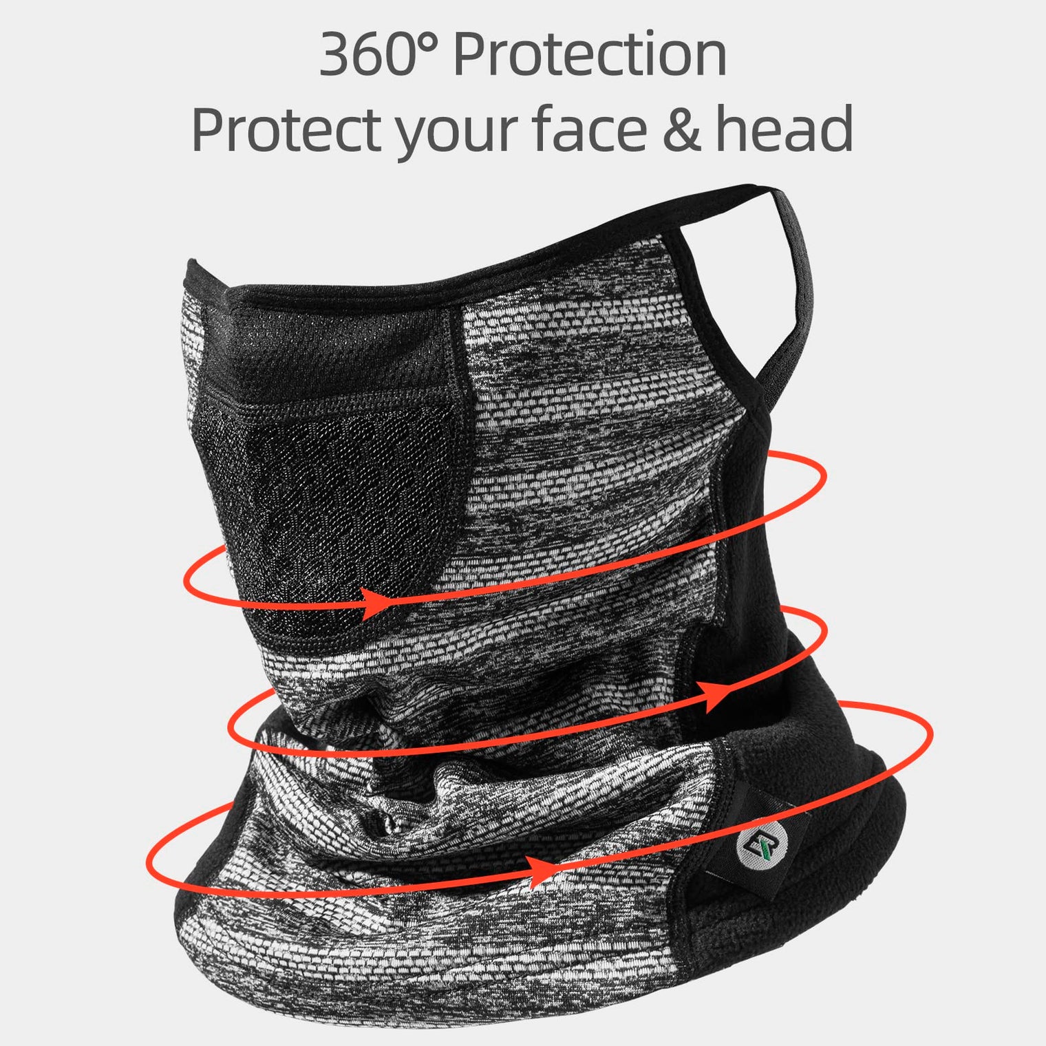 ROCKBROS Winter Neck Gaiter Warmer with Ear Loops Cold Weather