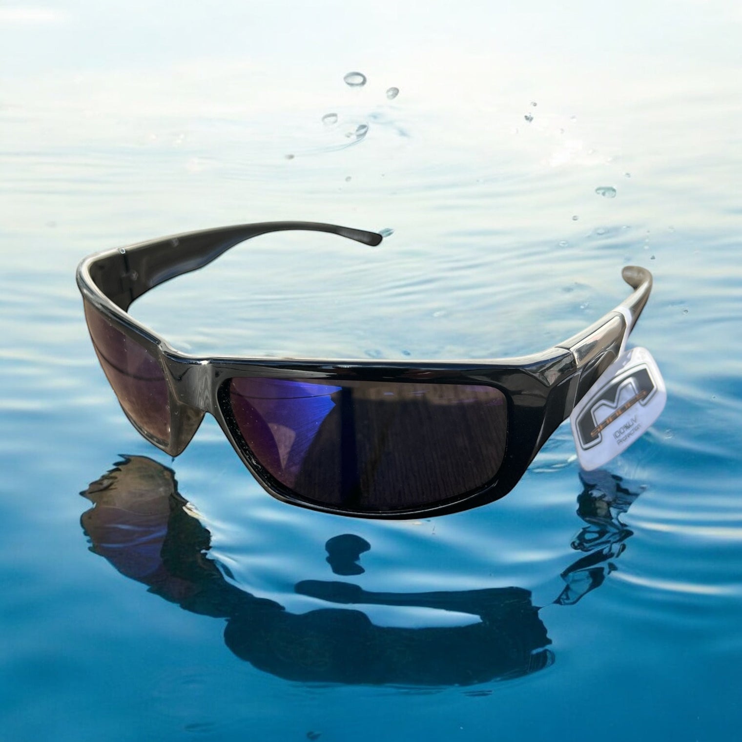 Mountain Shades Tigershark Hydroglare Polarized Sunglasses (Shiny Black)