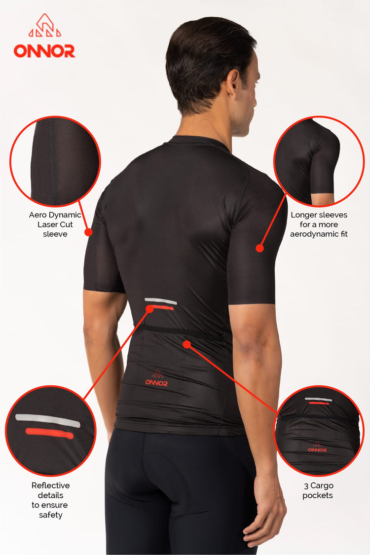 Men's DNA Black Elite Cycling Jersey