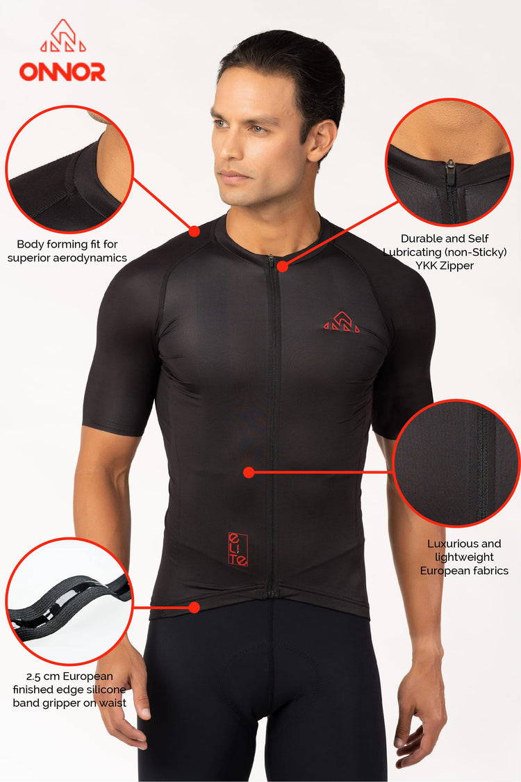 Men's DNA Black Elite Cycling Jersey