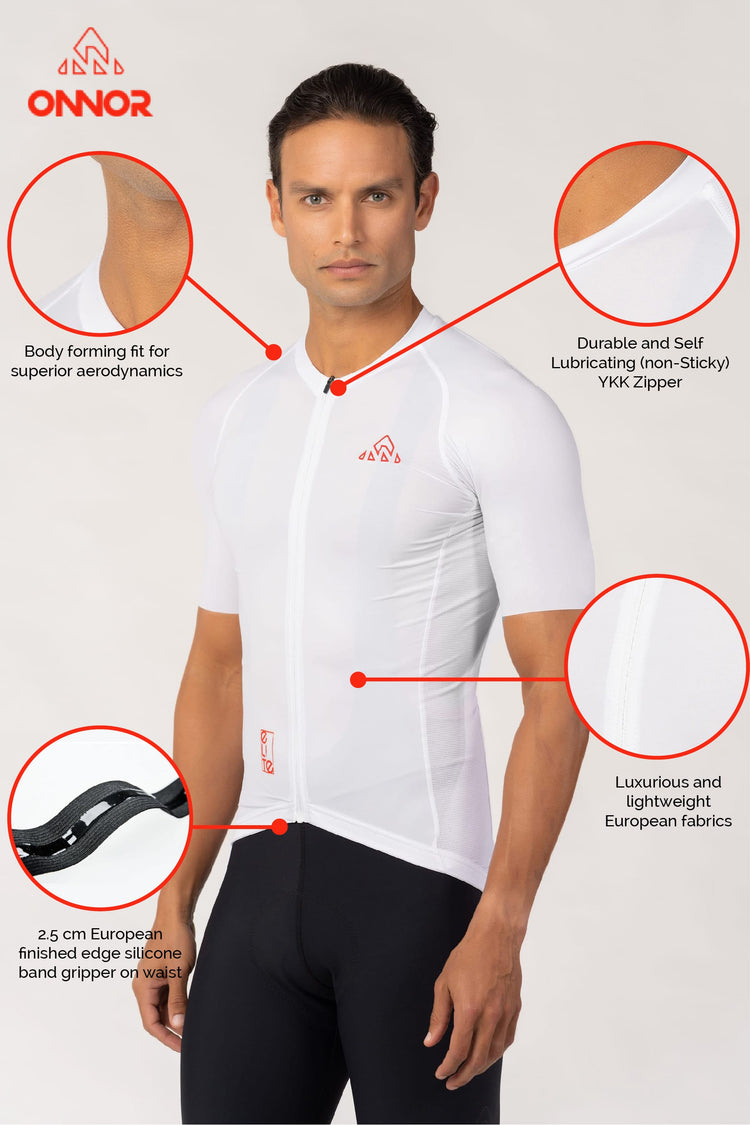 Men's DNA White Elite Cycling Jersey