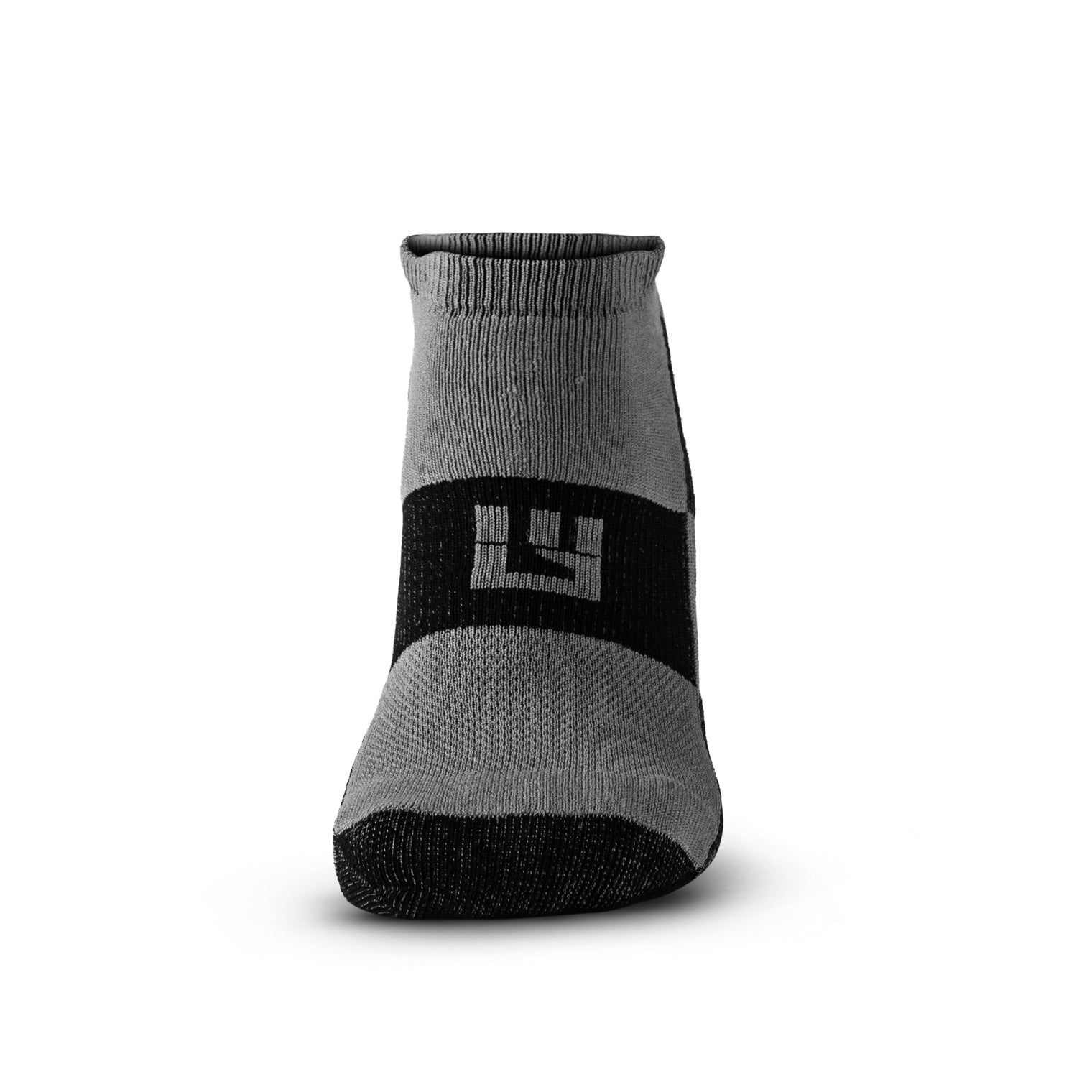 No-Show Running Socks - Gray/Black (2 Pair Pack)