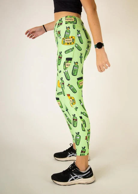 Women's Pickles Leggings (Fluro Green) XS S M L XL