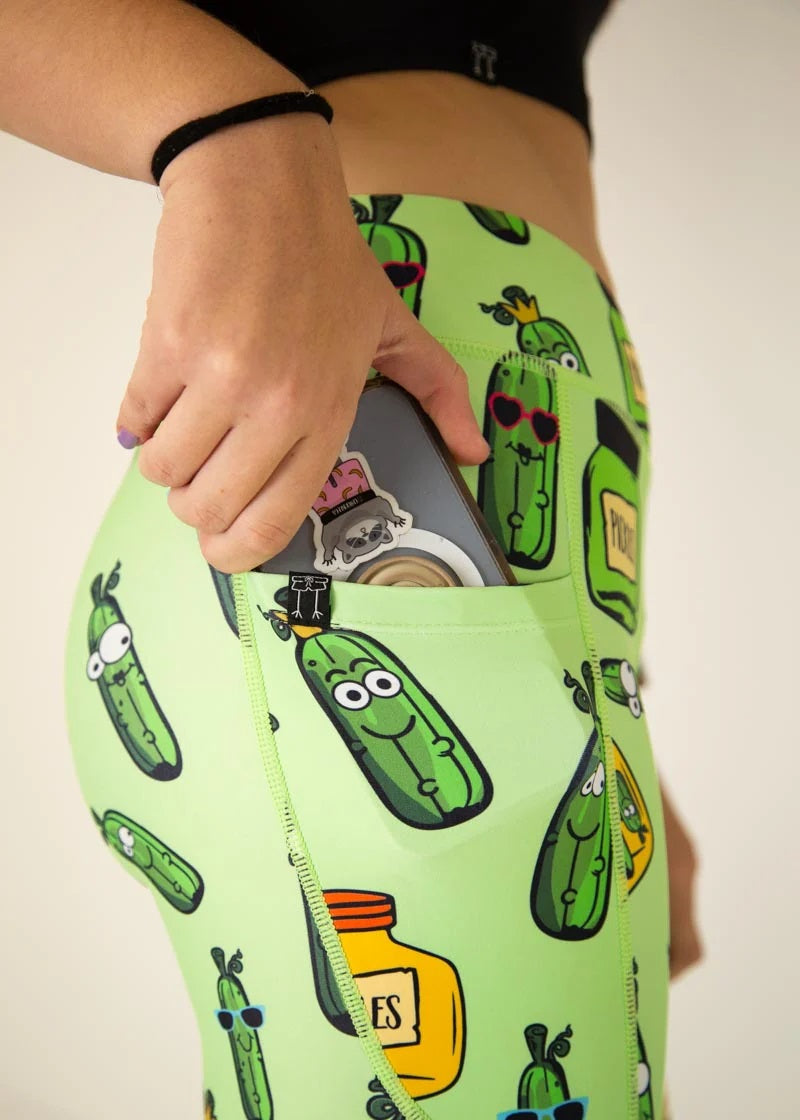 Women's Pickles Leggings (Fluro Green) XS S M L XL