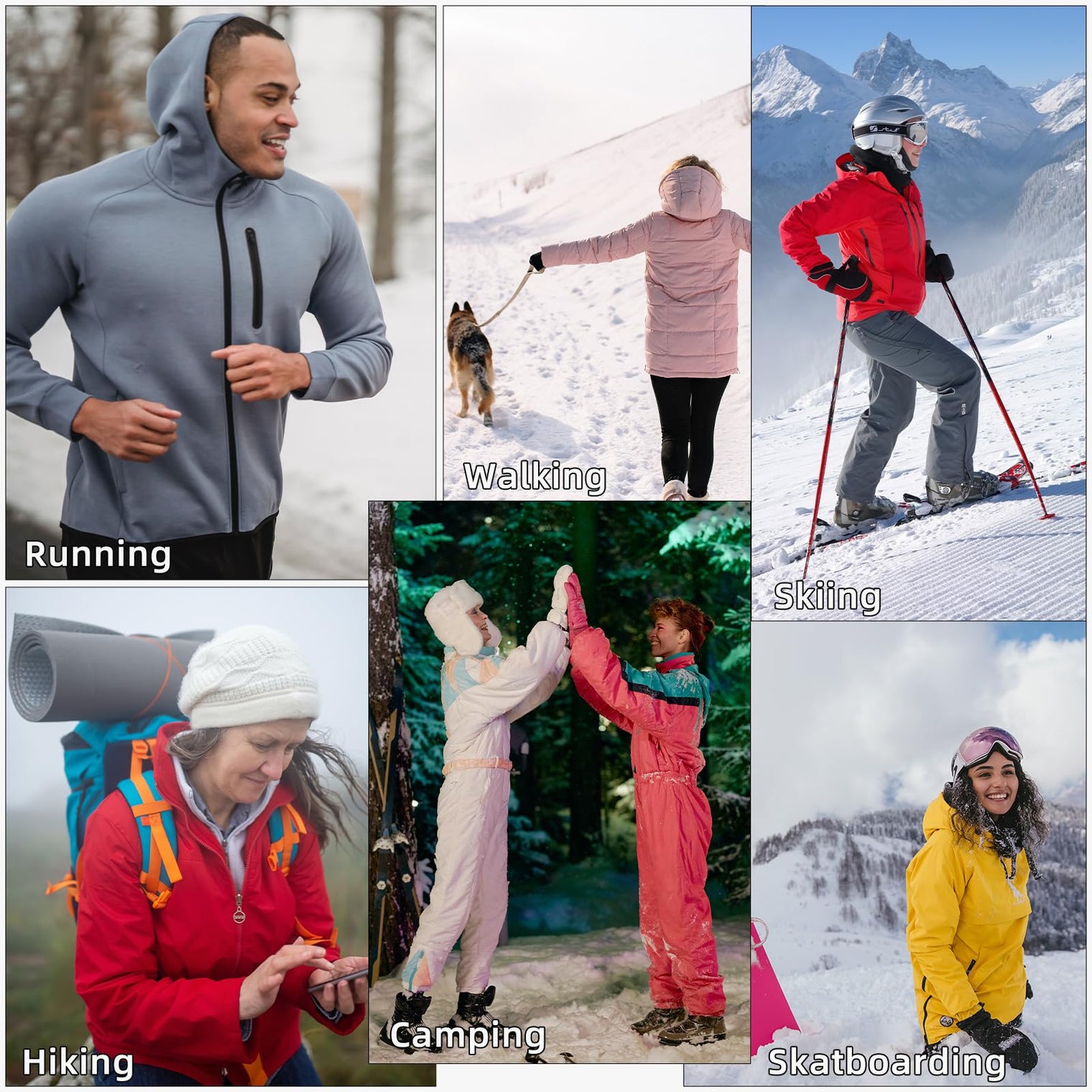 ROCKBROS Balaclava Ski Mask, Windproof Thermal Winter Neck Warmer Hood for Men Women