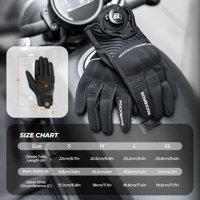 Full Finger Cycling Gloves Touchscreen Breathable Flexible Padded