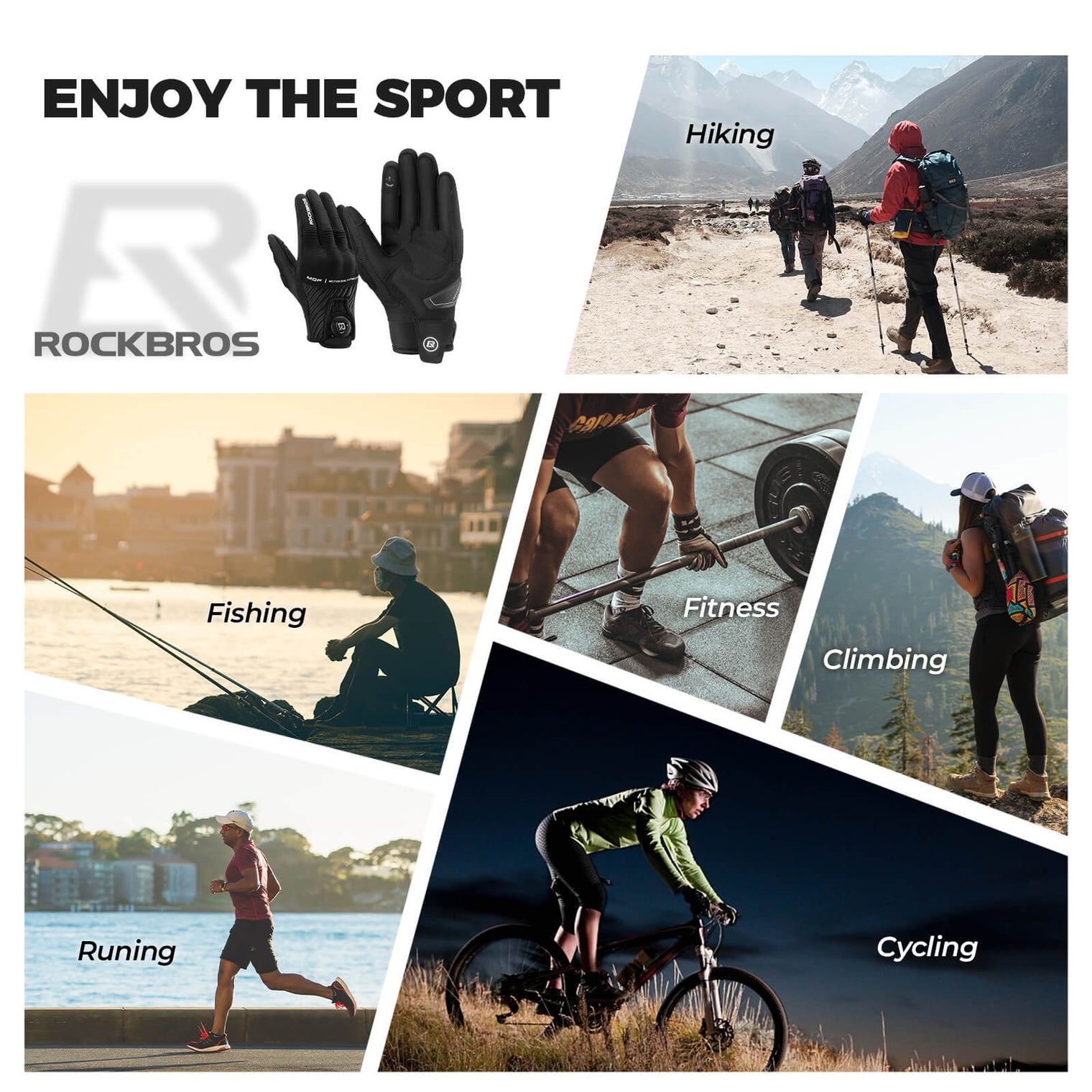 Full Finger Cycling Gloves Touchscreen Breathable Flexible Padded