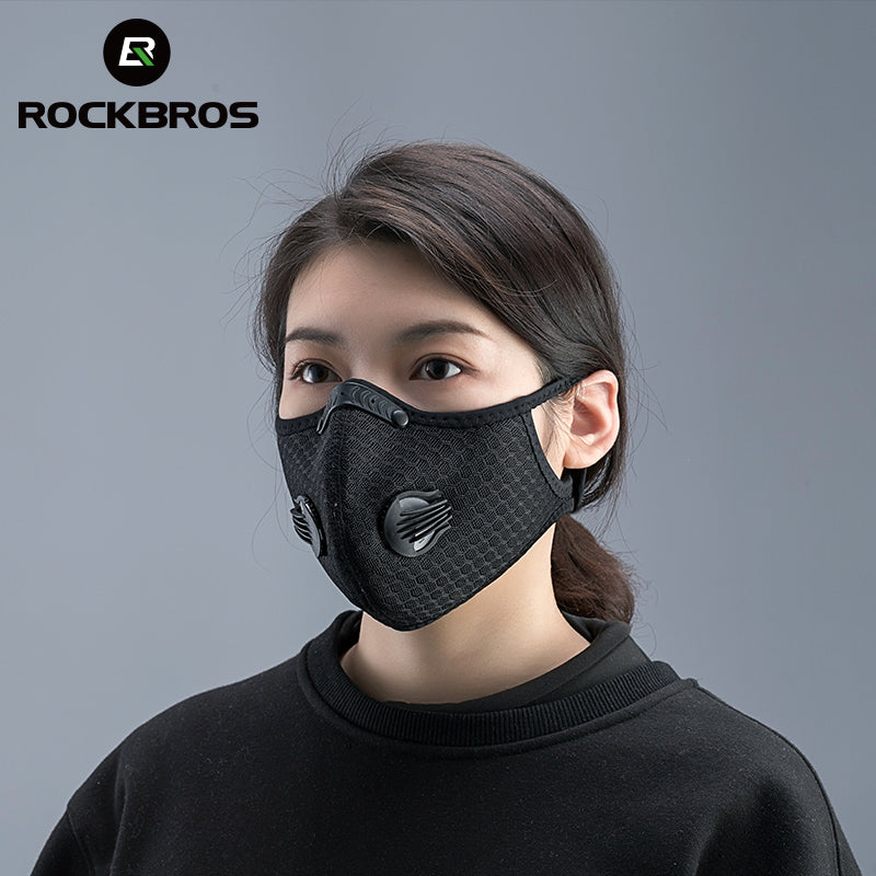 ROCKBROS-Cycling Face Mask Filter PM2.5 Anit-fog Breathable Dust-proof Mask Anti-droplet- Buy 5 get 50% OFF