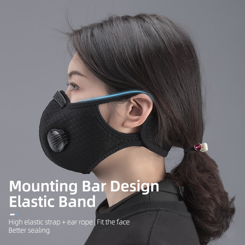 ROCKBROS-Cycling Face Mask Filter PM2.5 Anit-fog Breathable Dust-proof Mask Anti-droplet- Buy 5 get 50% OFF