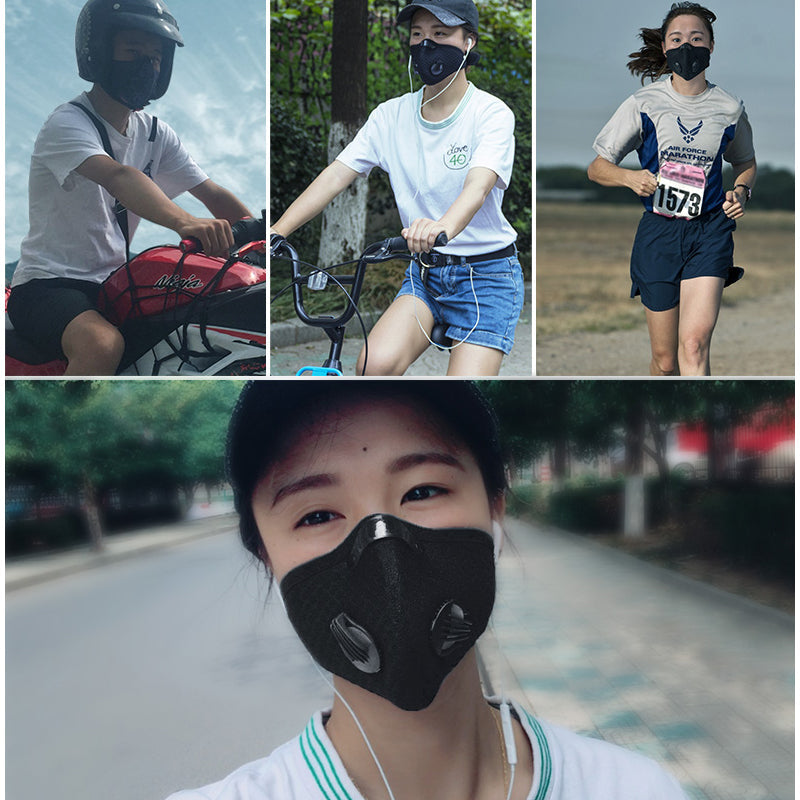 ROCKBROS-Cycling Face Mask Filter PM2.5 Anit-fog Breathable Dust-proof Mask Anti-droplet- Buy 5 get 50% OFF