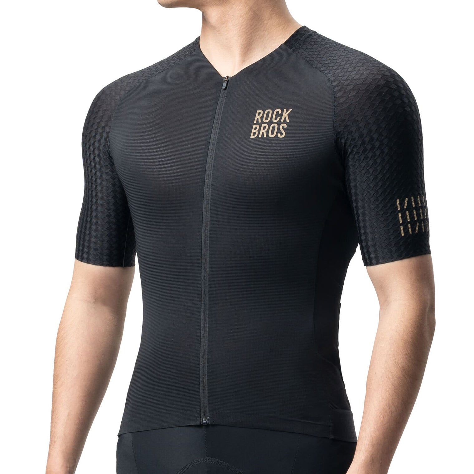 ROCKBROS Men's Short-Sleeve Cycling Jersey Diamond Pattern