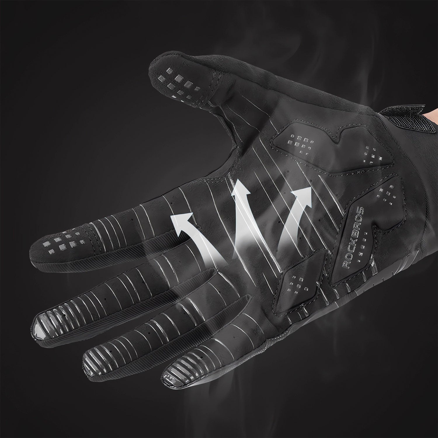 ROCKBROS Winter Windproof Silicone Full-Finger Cycling Gloves