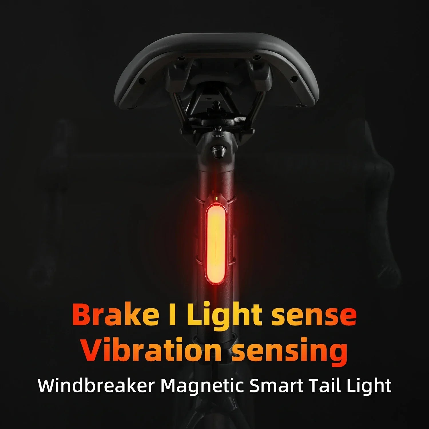 ROCKBROS Magnetic Smart Tail Light with Brake Sensing IPX6 Waterproof