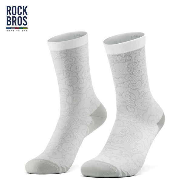 ROCKBROS Road to Sky Bike Socks Breathable Fabric Antibacterial Long Ride Cushioned