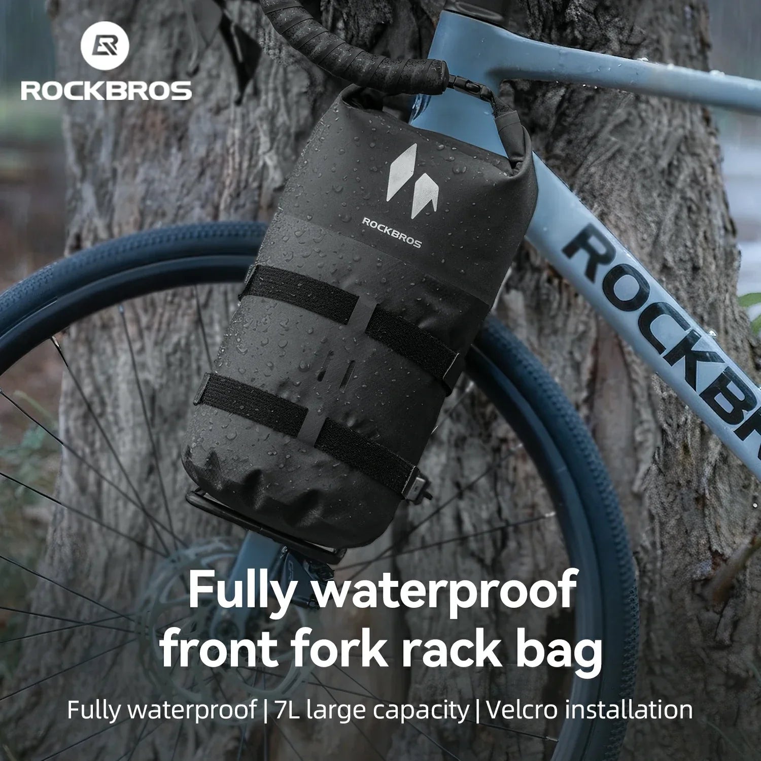 100% Waterproof Front Fork Rack Bag 7L-RideMate