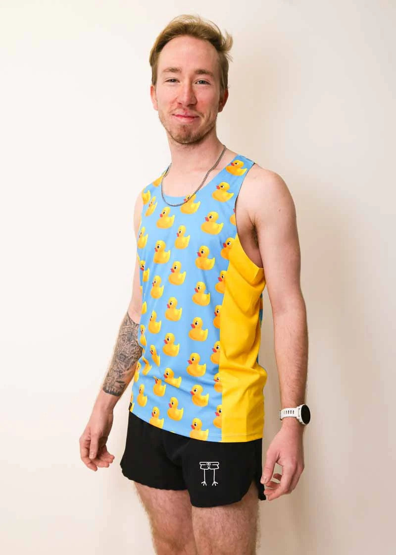 Men's Rubber Ducky Performance Singlet (Blue)