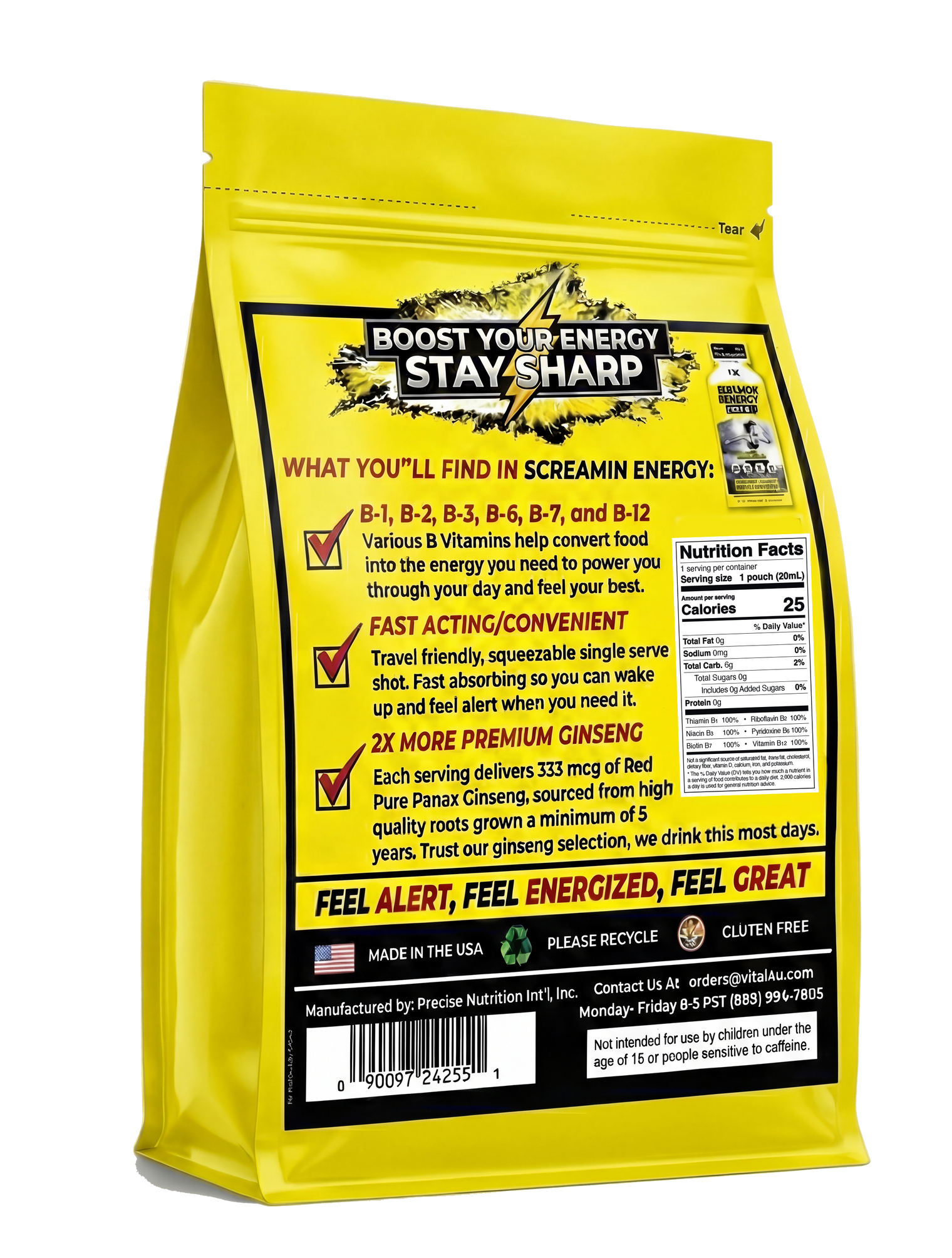 Screamin Energy Vanilla Latte Sugar Free