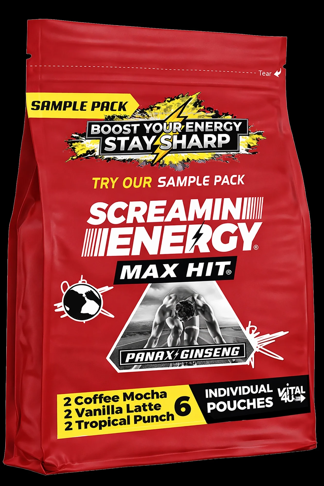 Screamin Energy Sample Pack - 6 Pouches
