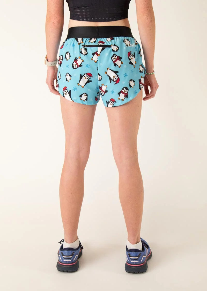 Women's Slippery Bois Penguins 1.5" Split Shorts