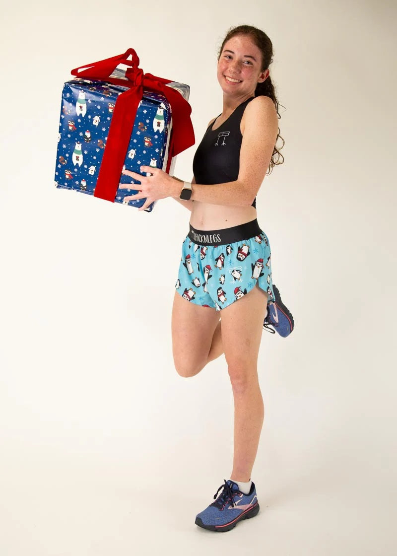 Women's Slippery Bois Penguins 1.5" Split Shorts