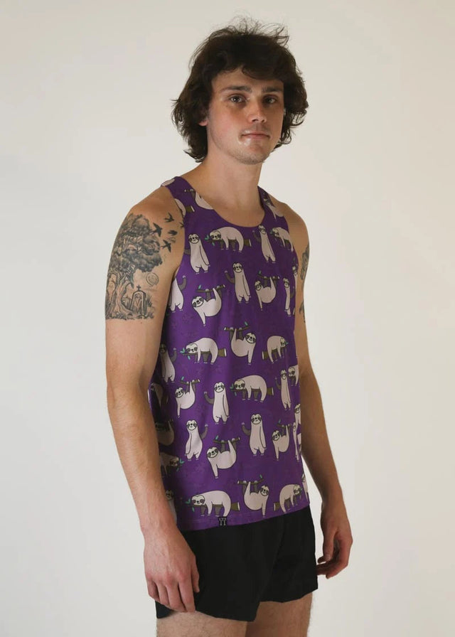 Men's Sloths Performance Singlet (Purple)