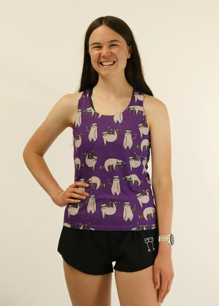 Women's Sloths Performance Singlet (Purple)