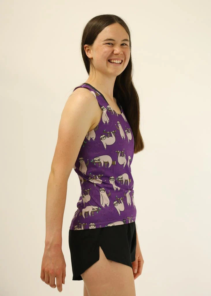 Women's Sloths Performance Singlet (Purple)