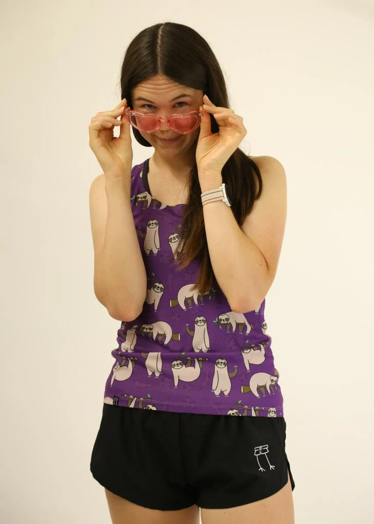 Women's Sloths Performance Singlet (Purple)