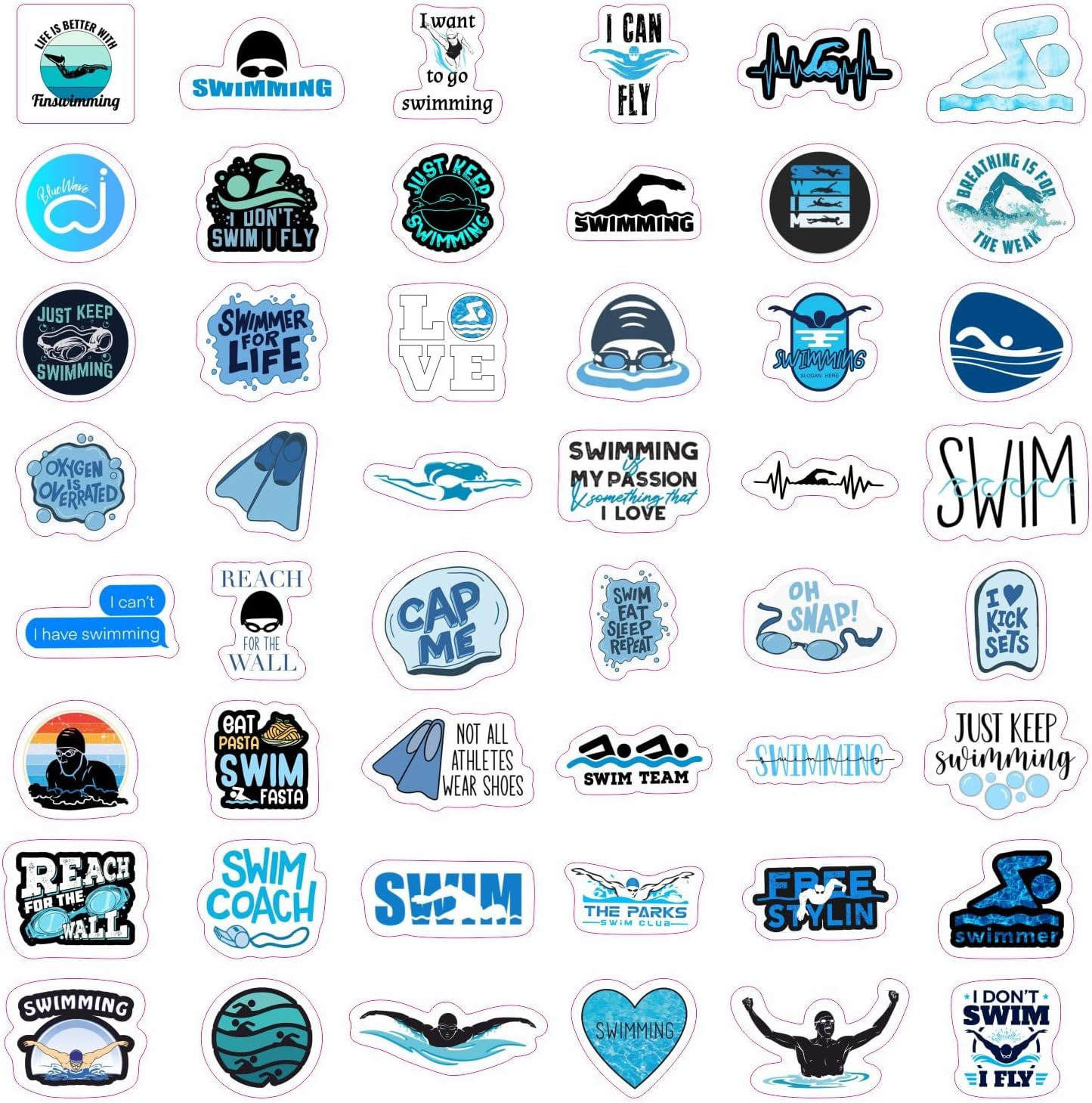 93 Swimming Stickers Collection