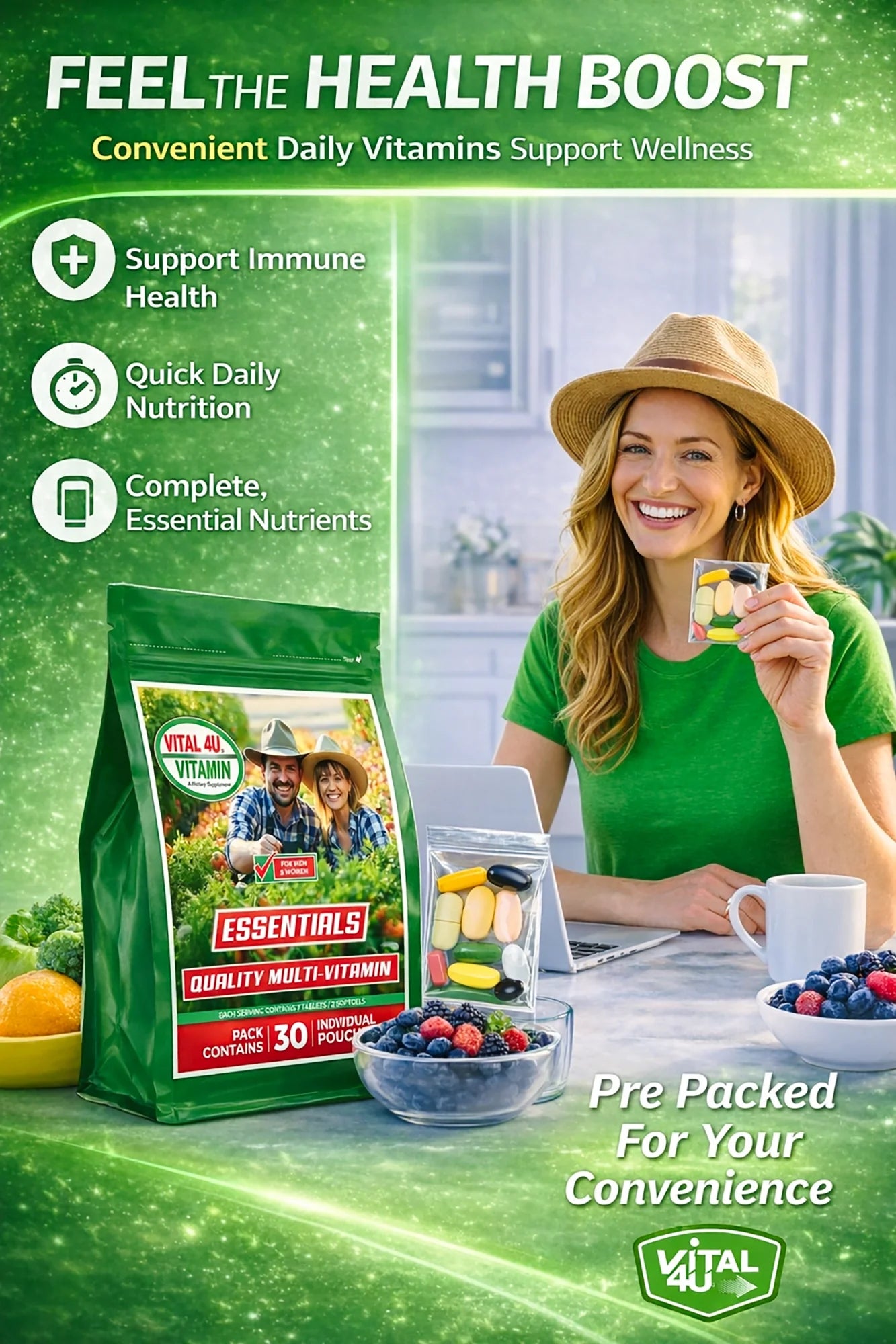 Vital 4U Essential 30-Day Multivitamin