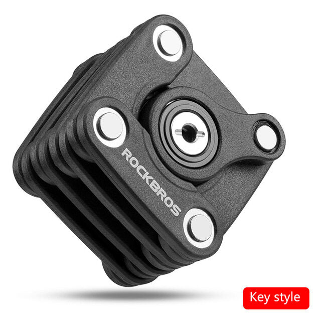 ROCKBROS-Bike Anti Theft Lock Chain Lock Folding Lock Square Hamburger Lock