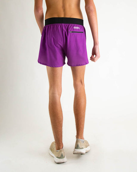 Men's Deep Purple 4" Half Split Shorts XS S M L XL
