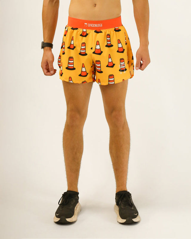 Men's Traffic Cones 4" Half Split Shorts