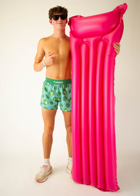 Men's Fartlek Froggies 4" Half Split Shorts (Blue/Green)