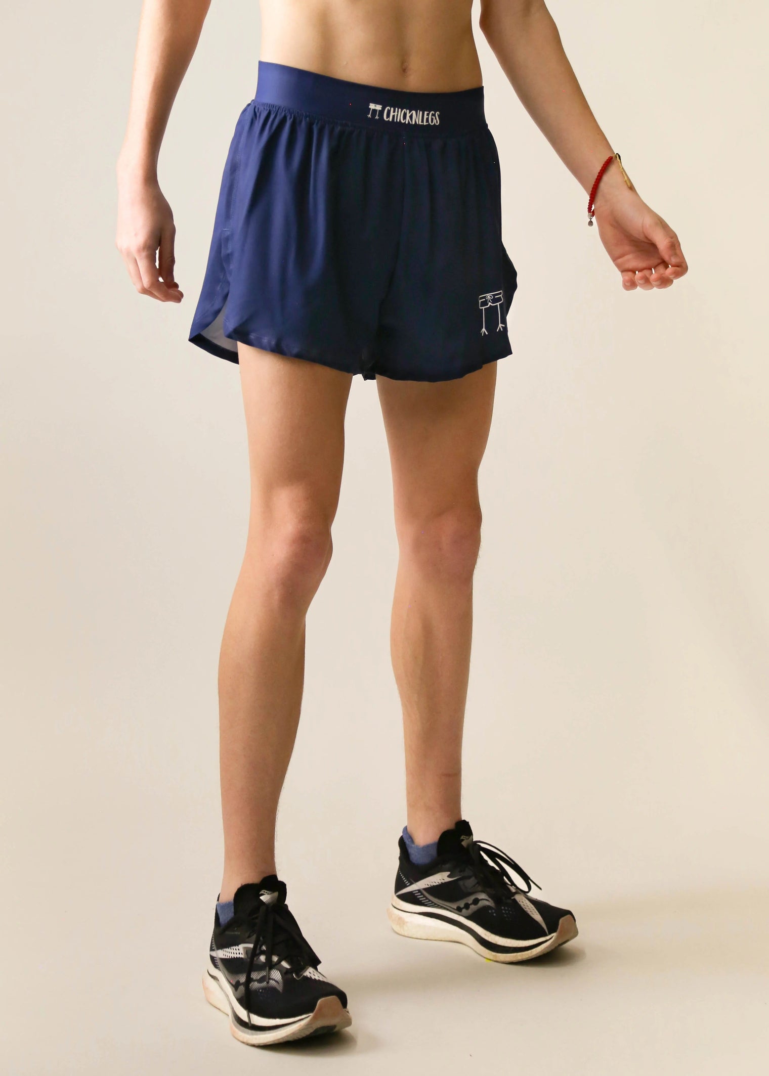 Men's Navy Blue 4" Half Split Shorts