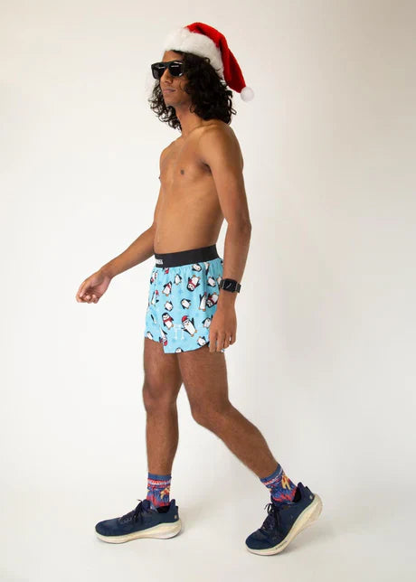 Men's Slippery Bois Penguins 4" Half Split Shorts