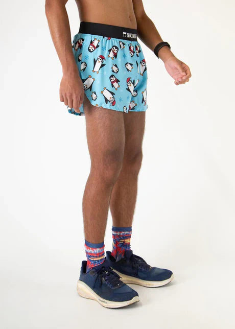 Men's Slippery Bois Penguins 4" Half Split Shorts