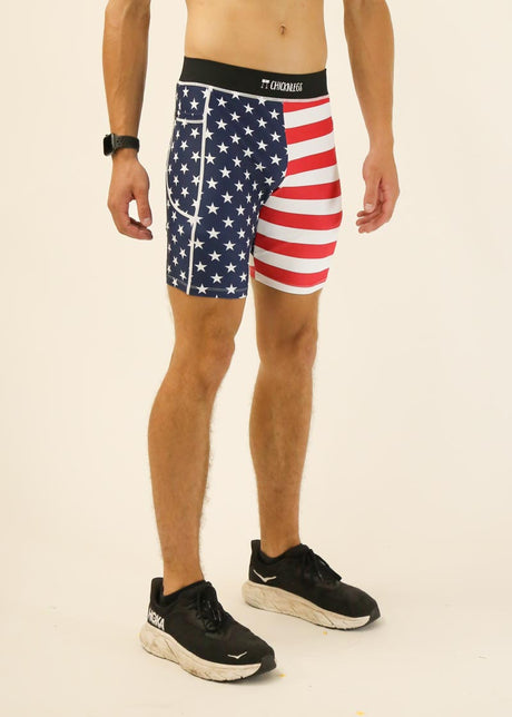 Men's USA 8" Half Tights (XS S M L XL)