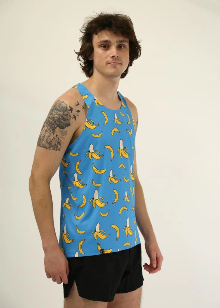 Men's Bananas Performance Singlet (Blue)