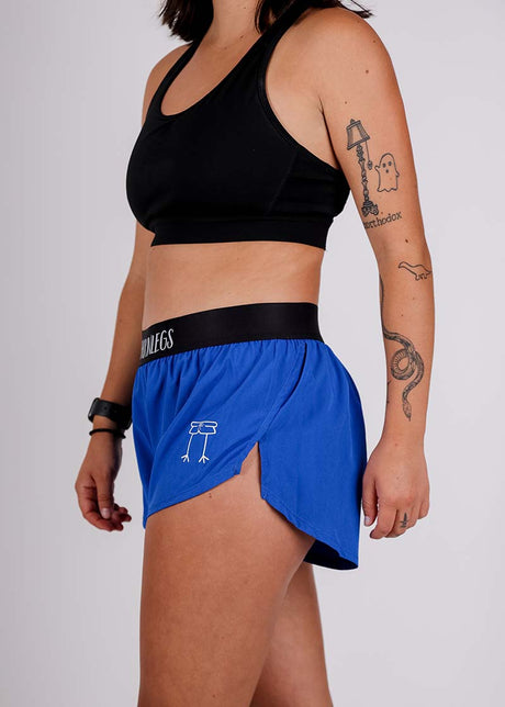 Women's Royal Blue 1.5" Split Shorts (Large)