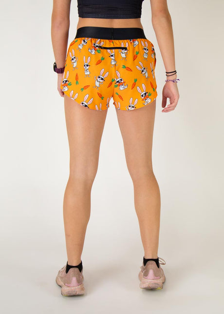 Women's Bad Bunny 1.5" Split Shorts (Orange)