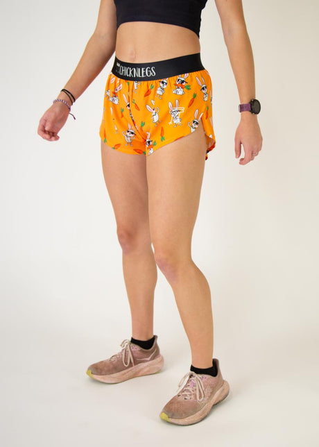 Women's Bad Bunny 1.5" Split Shorts (Orange)