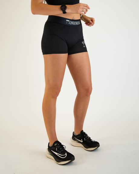 Women's Black 3" 2-Pocket Compression Shorts XS S M L XL