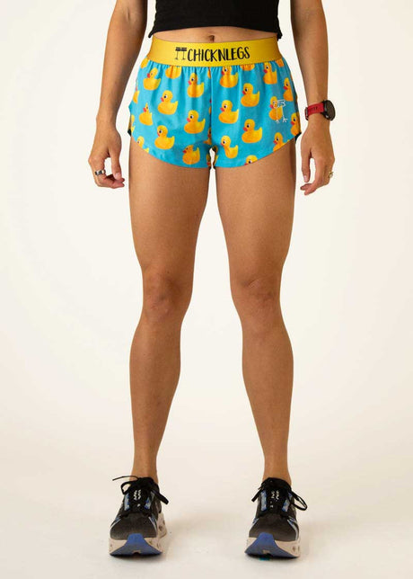Women's Rubber Ducky 1.5" Split Shorts (XXS-XL)
