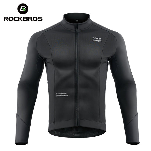 Men’s Cycling Fleece Jersey Long Sleeve for 32–50°F