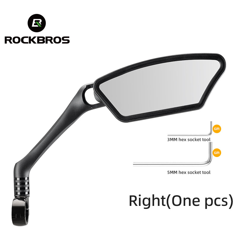 ROCKBROS HD Blast-Resistant Bike Mirror - Adjustable & Retractable