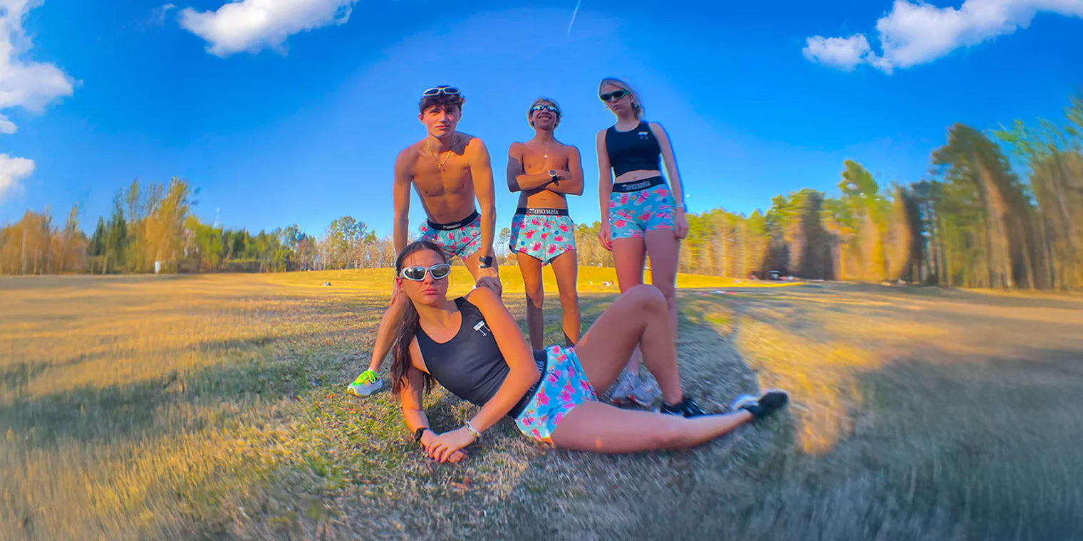 Women's Flying Pigs 1.5" Split Shorts (XXS XS S M L XL)