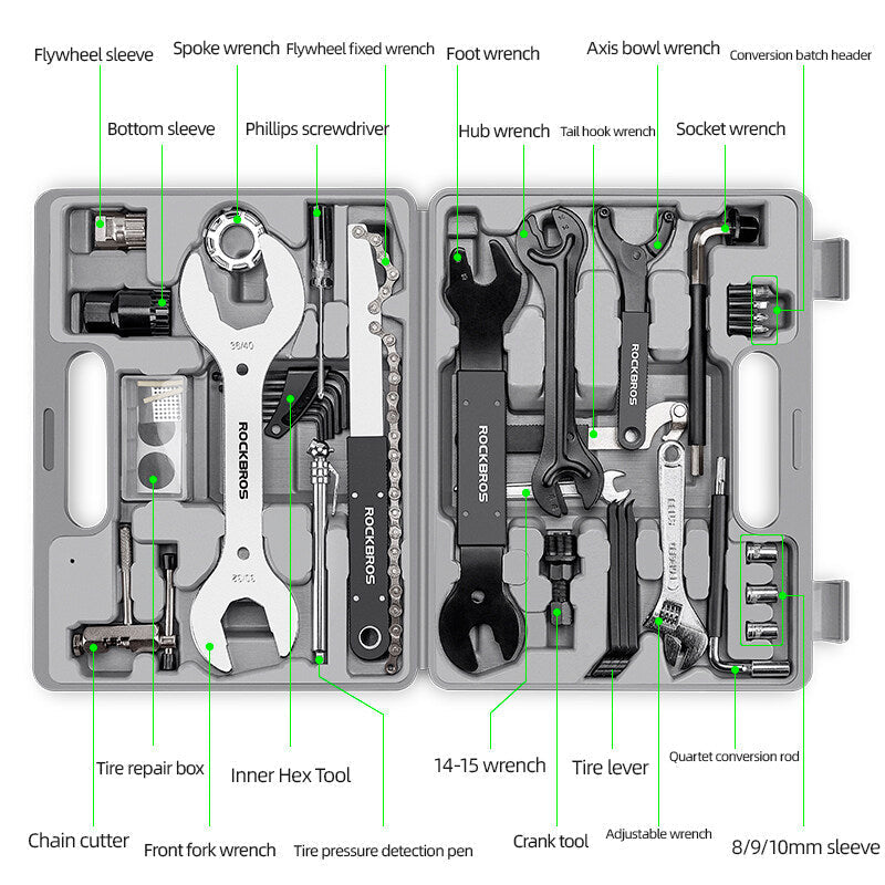 ROCKBROS Professional 22-piece Bike Repair and Maintenance Kit