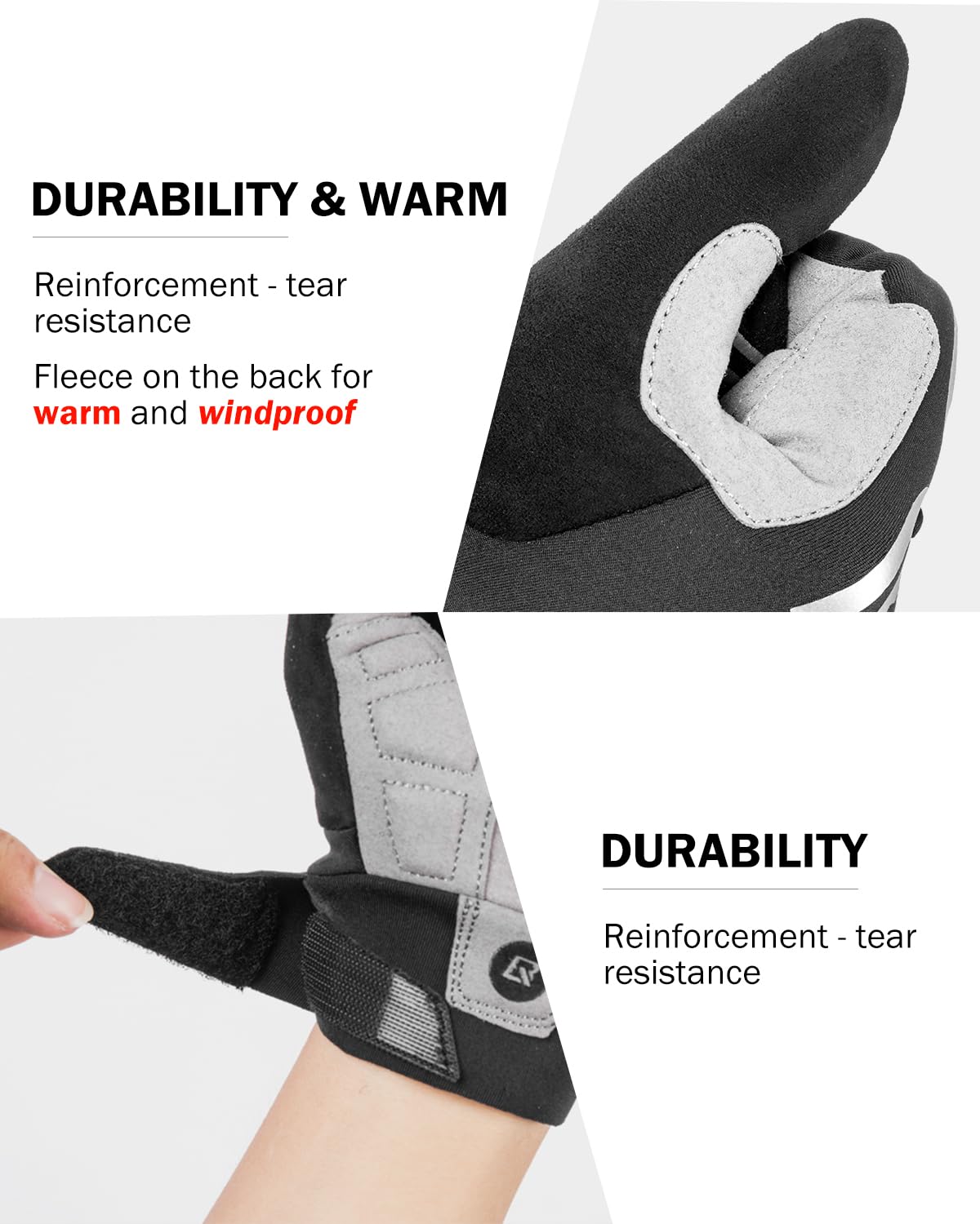 Warm Full Finger Cycling Gloves, Motorcycle Mountain